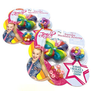Pack of 2 JoJo Siwa Squishy Necklace Activity Set Design it Yourself Age 3+ New